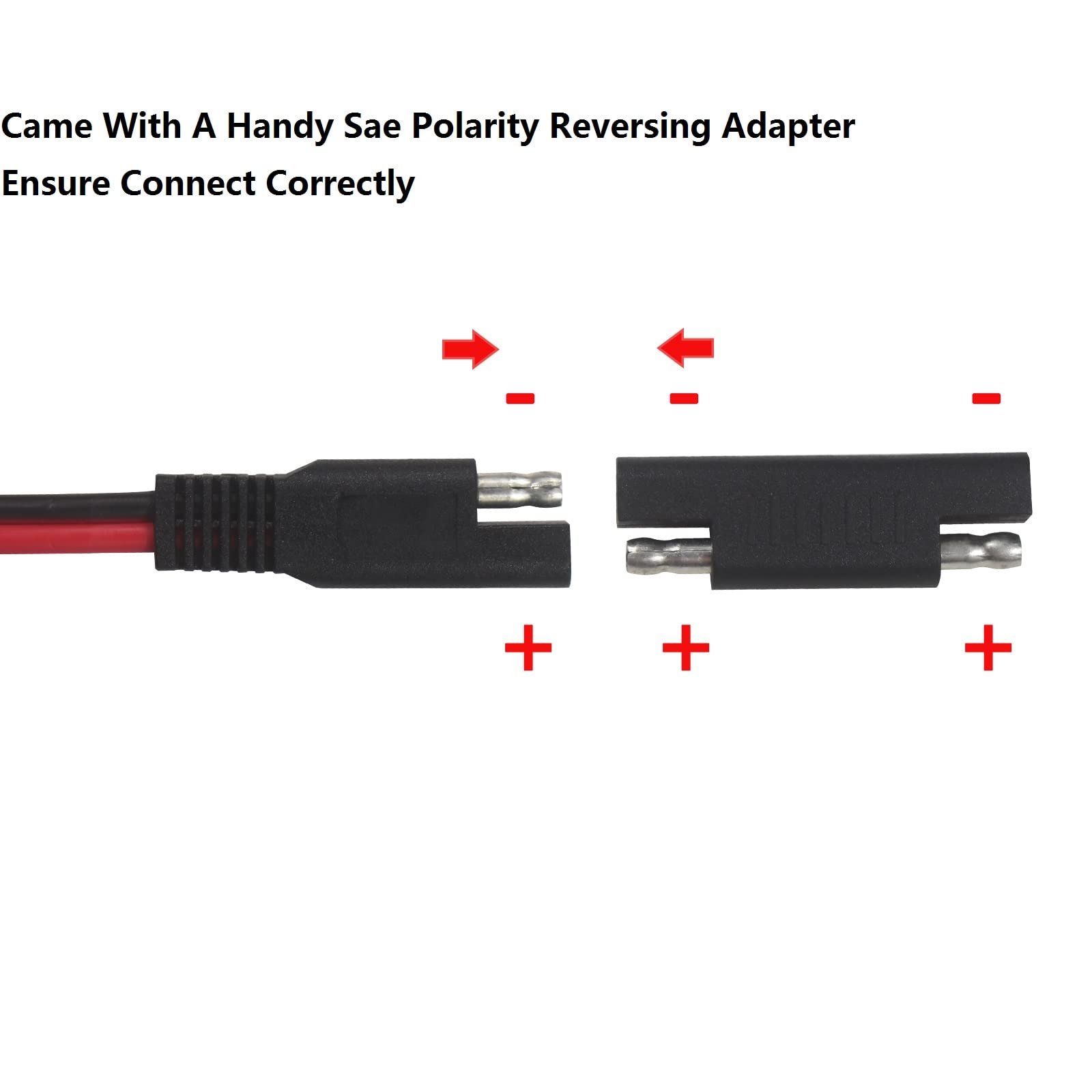 15FT Cigarette Lighter Plug to SAE Quick Release Extension Battery Charging Power Cord and 10FT 12V Battery Alligator Clip to SAE 2Pin Quick Disconnect Cable - Image 4