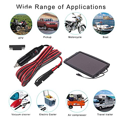 15FT Cigarette Lighter Plug to SAE Quick Release Extension Battery Charging Power Cord and 10FT 12V Battery Alligator Clip to SAE 2Pin Quick Disconnect Cable - Image 5
