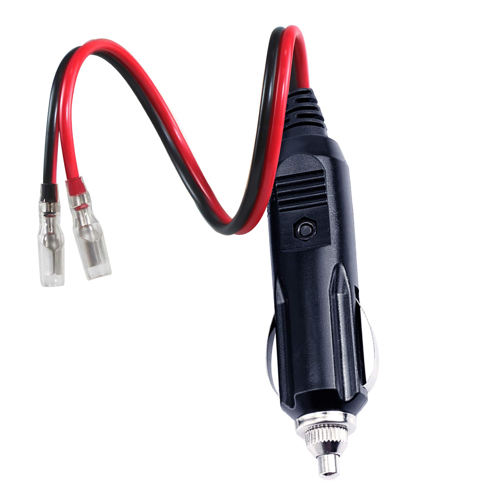 [2 PACK] 12v 12Volt Replacement Cigarette Lighter Male Plug with Leads - Car Adapter Dc Battery Charger Kit Connectors Cigar Plugs Power Supply Accessories Heavy Duty Cord Auto Cable Led Light 15Amp - Image 6