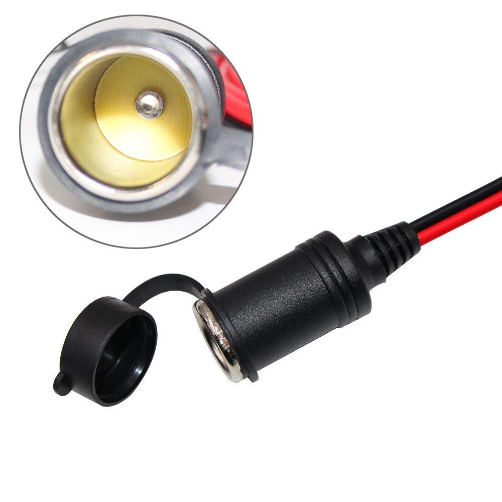 [2 PACK] 3FT 12V Female Socket Battery Eyelet Ring Terminal 12volt Extension Cord Outlet Adapter Plug Power Supply Car Electrical Dc Charger Accessory Connector Kit 10Fuse - Image 8
