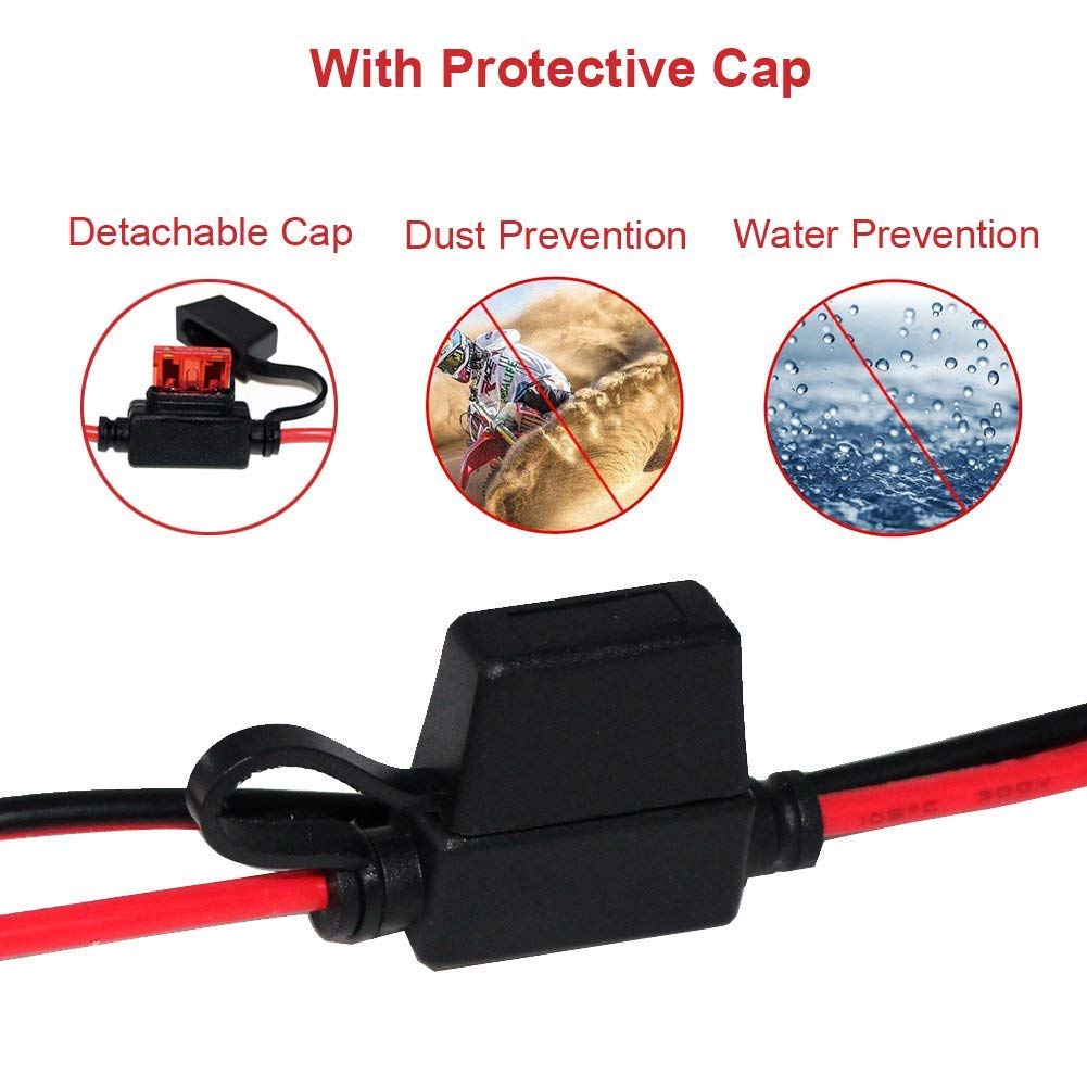 15FT Cigarette Lighter Plug to SAE Quick Release Extension Battery Charging Power Cord and 1.5FT 12V Battery Alligator Clip to SAE 2Pin Quick Disconnect Cable - Image 9
