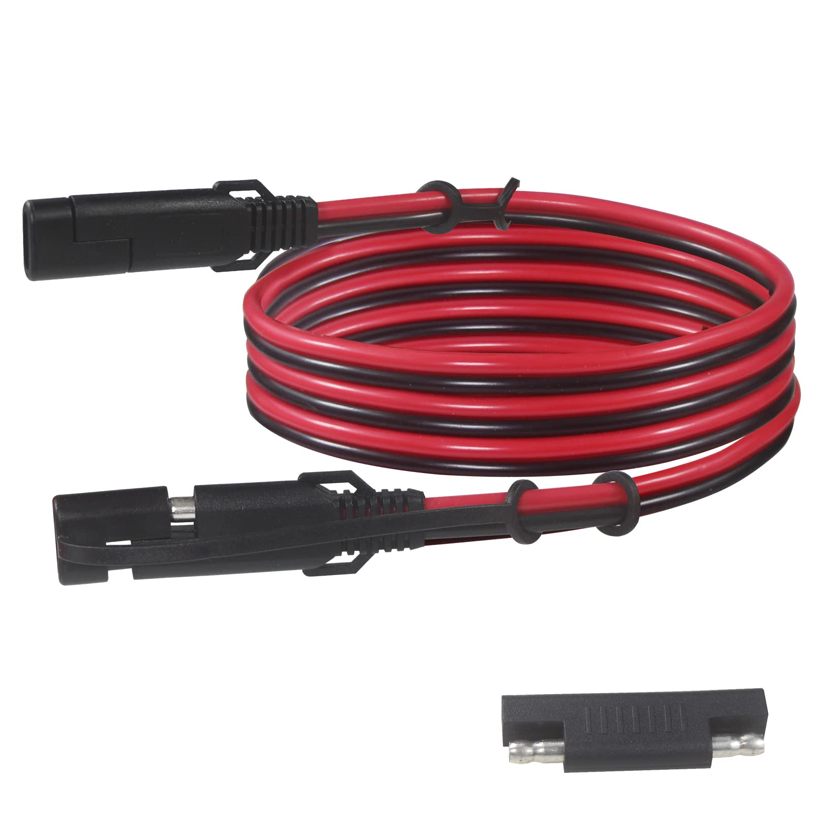 SPARKING 20FT and 3FT SAE to SAE Extension Cable 16AWG with SAE Polarity Reverse Adapter for Solar Panel Trickle Charger - Image 7