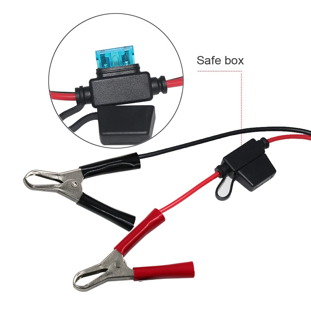 15FT Cigarette Lighter Plug to SAE Quick Release Extension Battery Charging Power Cord and 10FT 12V Battery Alligator Clip to SAE 2Pin Quick Disconnect Cable - Image 7