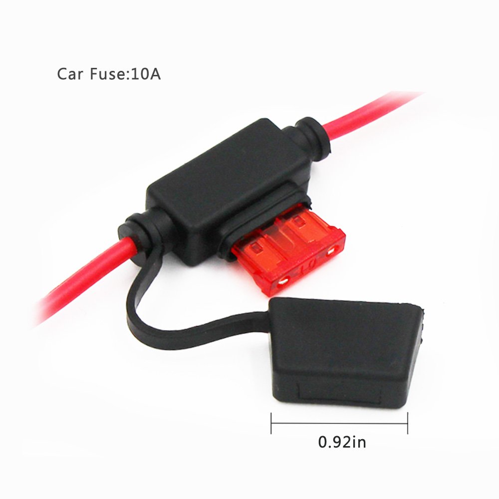 SPARKING 3FT Car Female Cigarette Lighter Plug Socket to Eyelet Terminals 12V Extension Cable with 10A Fuse (3FT) - Image 4